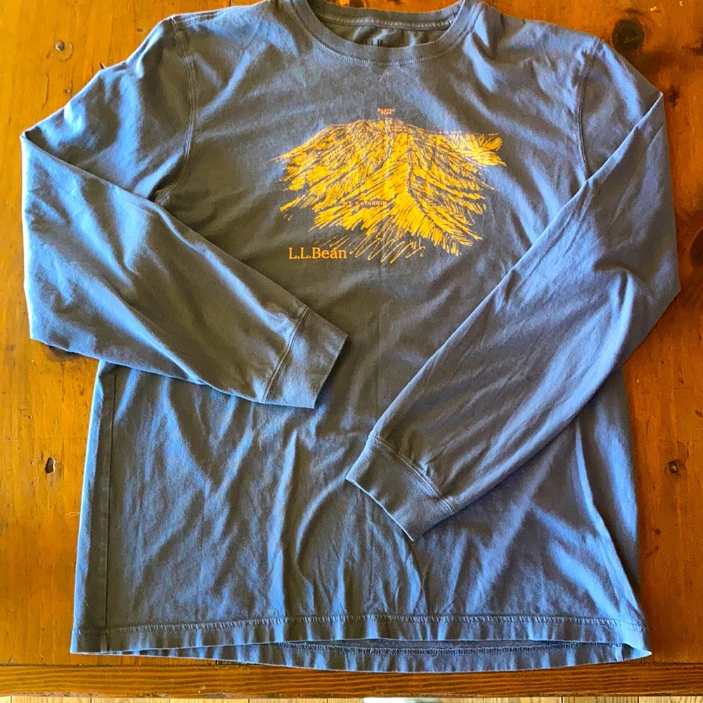 LL Bean - men’s blue cotton graphic T-shirt, sz L